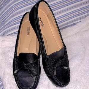 Michael Kors Elegant Black Leather Loafers